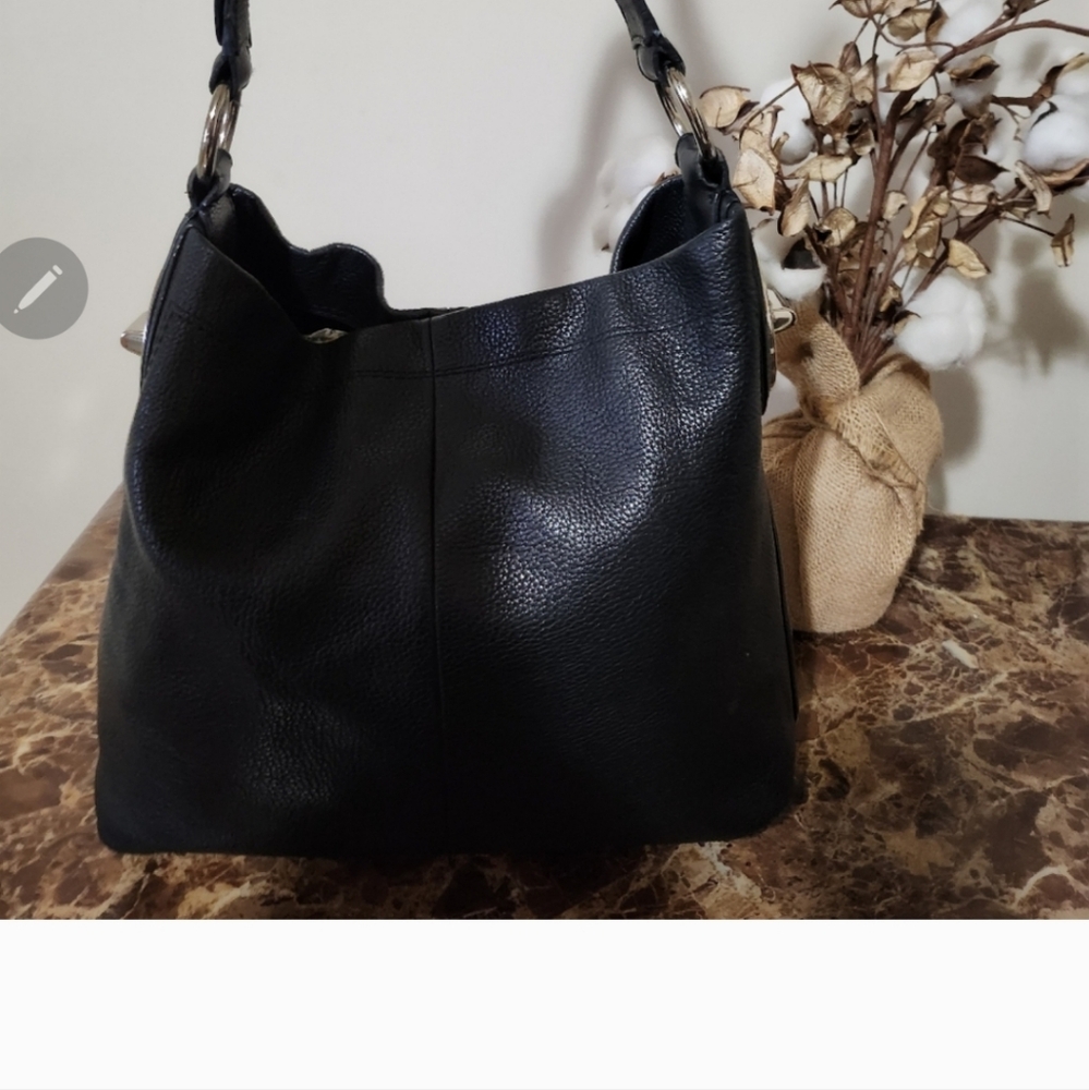 Leather Coach Euc - image 3